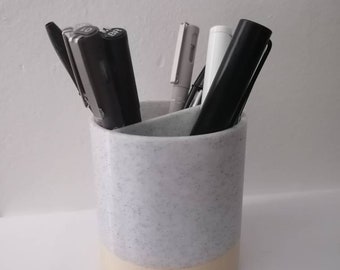 2 sections Pencil pot/ Organiser/ Make-up brush holder STL ONLY