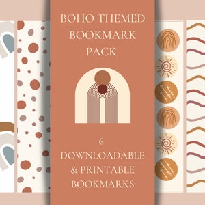 Printable Bookmarks ~ The Boho Collection