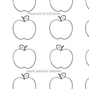 Apple Macaron Template Etsy Apple Macaron Template Etsy