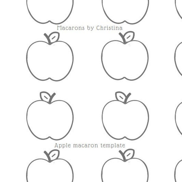 Apple Macaron Template