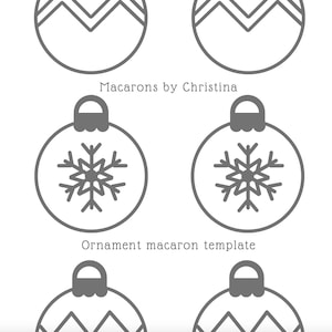 Christmas Ornament Macaron Template