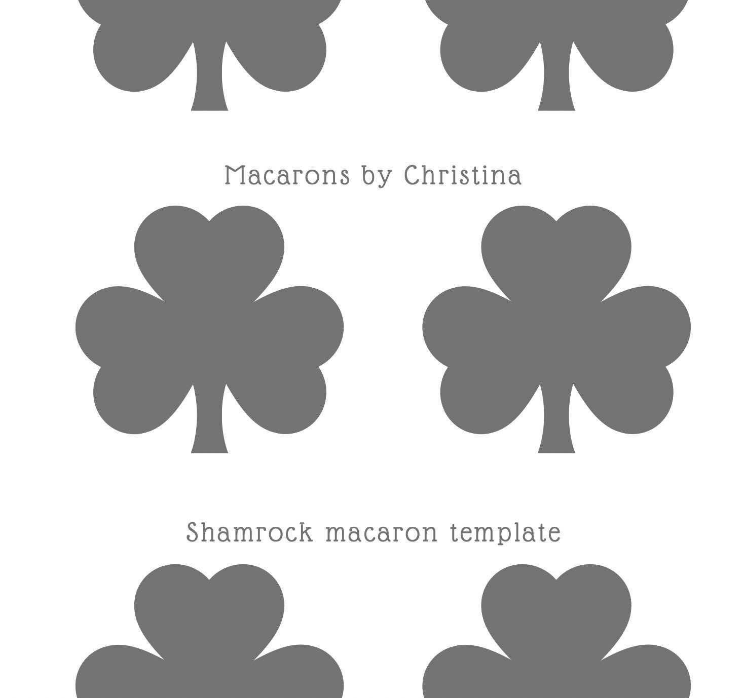 shamrock macaron template - etsy ireland