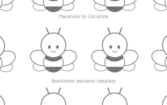 bumblebee macaron template etsy