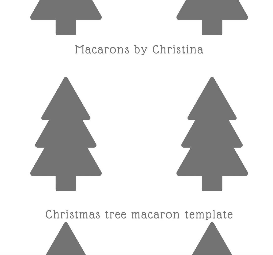 Christmas Tree Macaron Template - Etsy