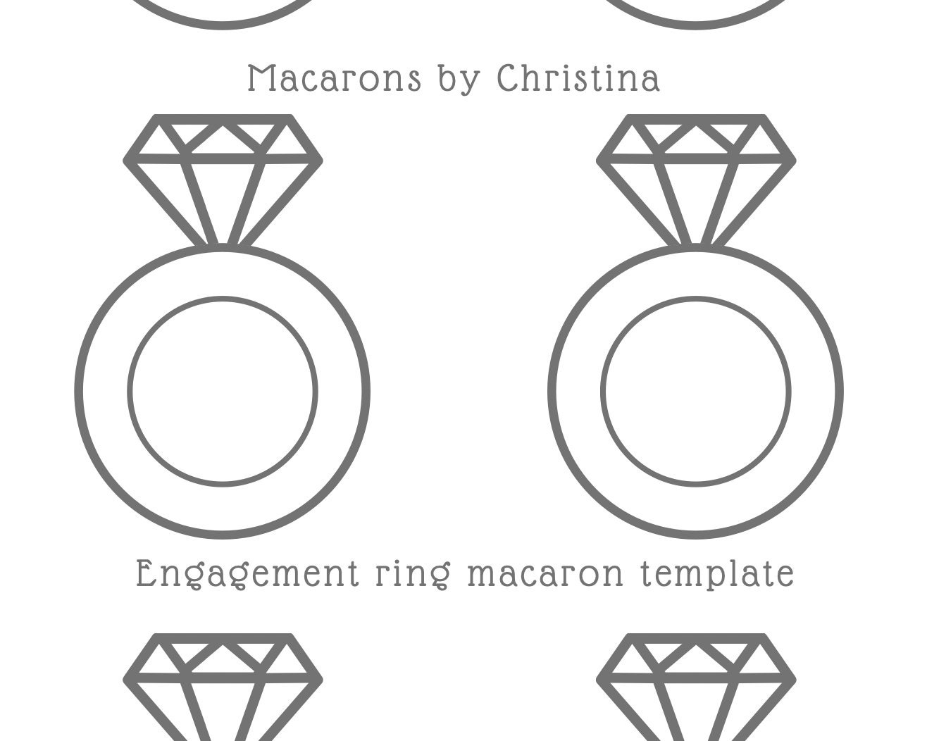 Engagement Ring Macaron Template - Etsy