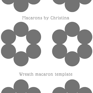 Wreath Macaron Template