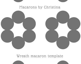 Wreath Macaron Template