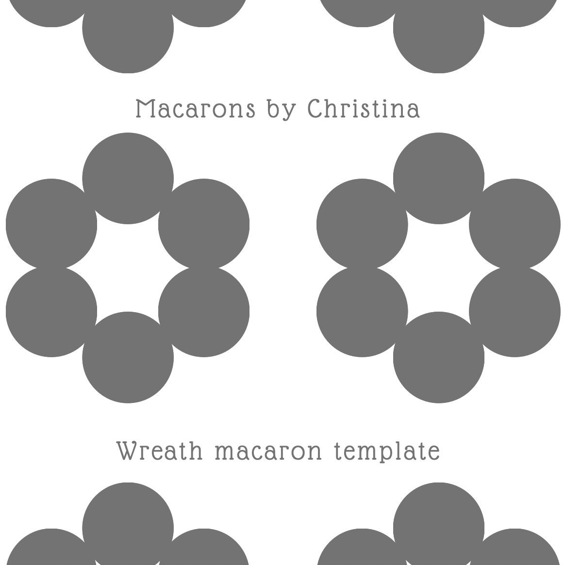 Wreath Macaron Template Etsy