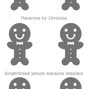 Gingerbread Person Macaron Template