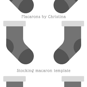 Christmas Stocking Macaron Template