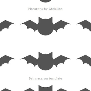 Bat Macaron Template