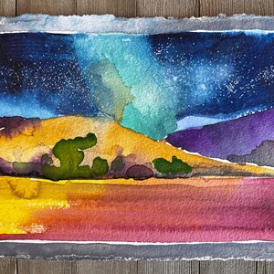 NEW Original Watercolor Painting by TL Aley - Abstract Landscape - Watercolour Art Paper
