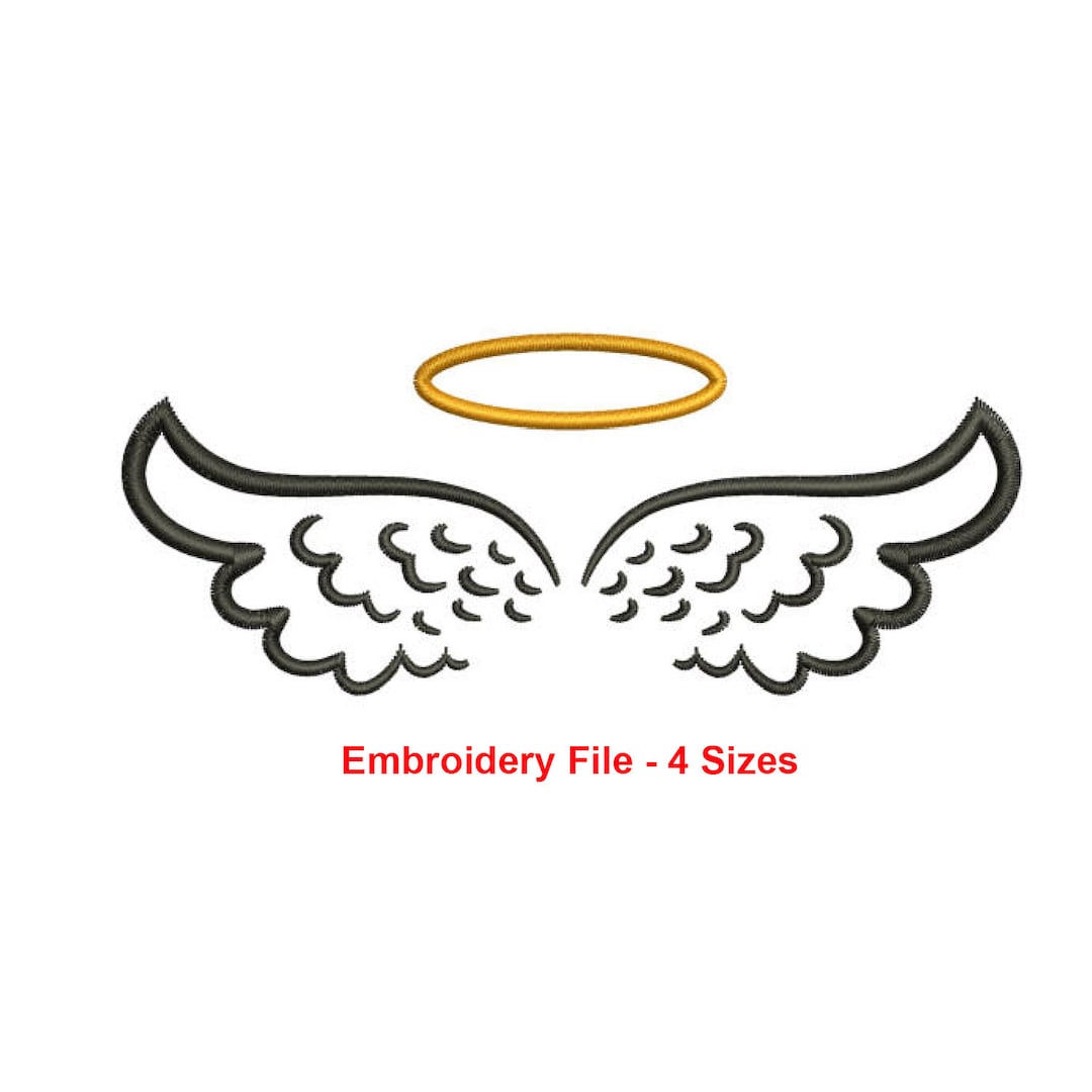 Angel Wings Machine Embroidery Design / Angel Wings / Wings / Four ...