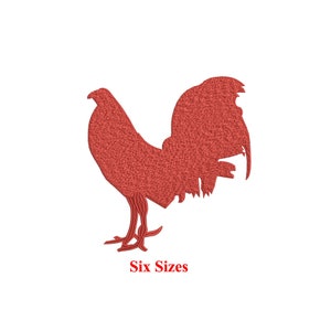 Farm House Rooster Machine Embroidery Design / Mexican Rooster Digitizing / Farm Animals / Rooster Silhouette / Chicken Rooster / Four Sizes