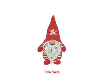 Winter gnome Machine embroidery design / Snowflakes gnome / Winter snowflakes