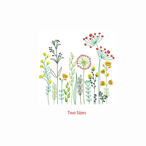 Wild Flowers Dandelion Flowers Machine Embroidery Design / Etsy