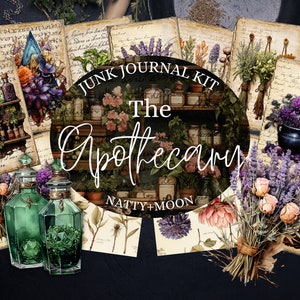 Junk Journal, The Apothecary, Witchy Junk Journal Pages, Witch Journal, Junk Journal Kit, Scrapbook Kit, Journaling Supplies, PRINTABLES