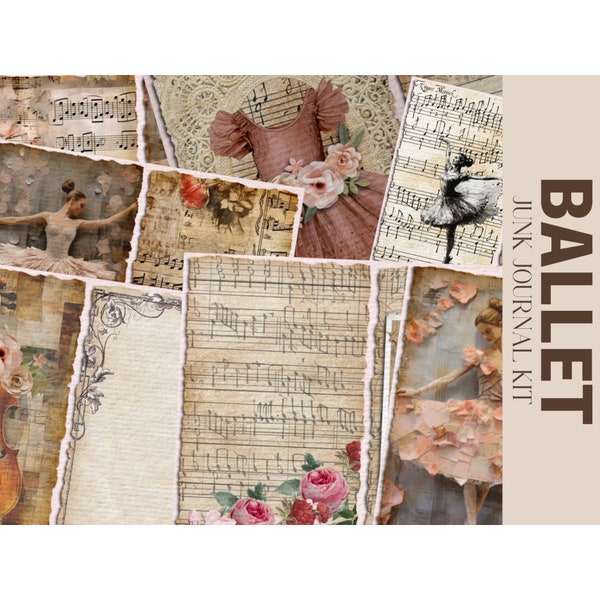 Junk Journal Kit, Ballet, Vintage