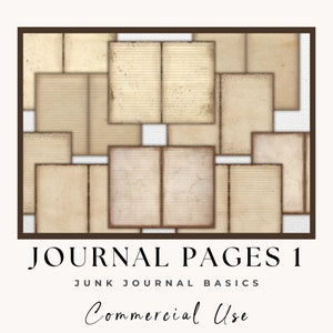 Junk Journal, Basics Journal Pages 1, Junk Journal, Embellishment, Junk Journal Kit, Scrapbook Kit, Journaling Supplies Ephemera, Printables