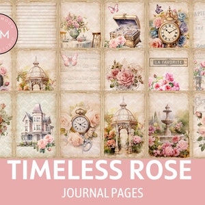 Junk Journal Pages, Timeless Rose