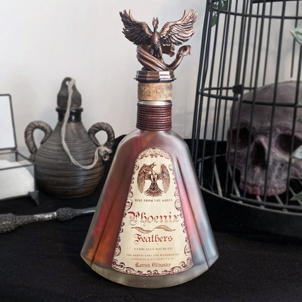 Phoenix Feathers Herbology Magic Potion Glass Bottle Inspired Prop