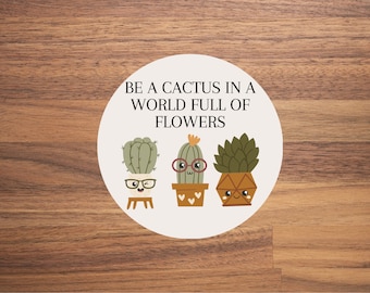 Autocollant de cactus inspirant - Fichier SVG