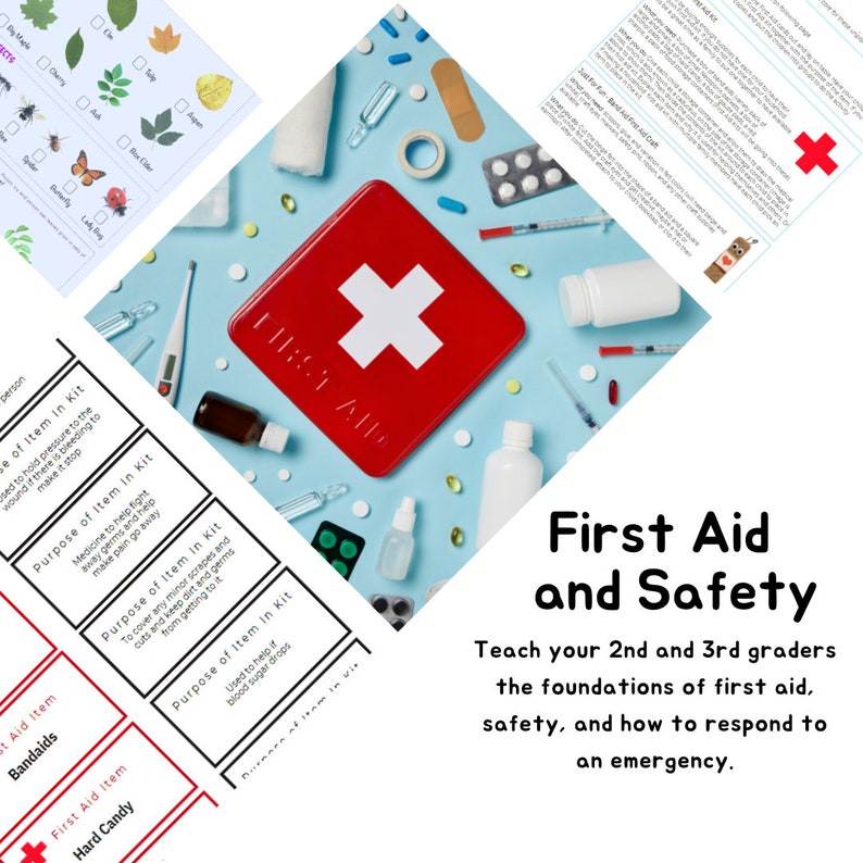 2nd and 3rd Grade First Aid and Safety Activity Workbookhomeschool79