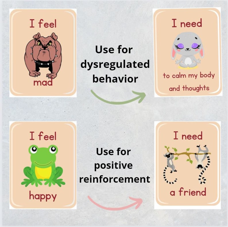 Emotional Regulation Self Identification Cardskids Etsy