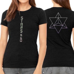 Starseed & Merkaba Kosmische Energie Tee, Slimfit spirituelles Shirt, perfekt für Festivals oder NewAge Wear, 5D New Age Geschenk, spirituelle Kleidung