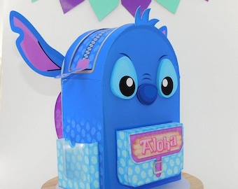 Custom Stitch Favor Box | Lilo & Stitch Birthday Party