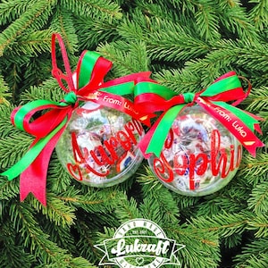 Customizable Clear Acrylic Christmas Ornaments Ball - Fillable