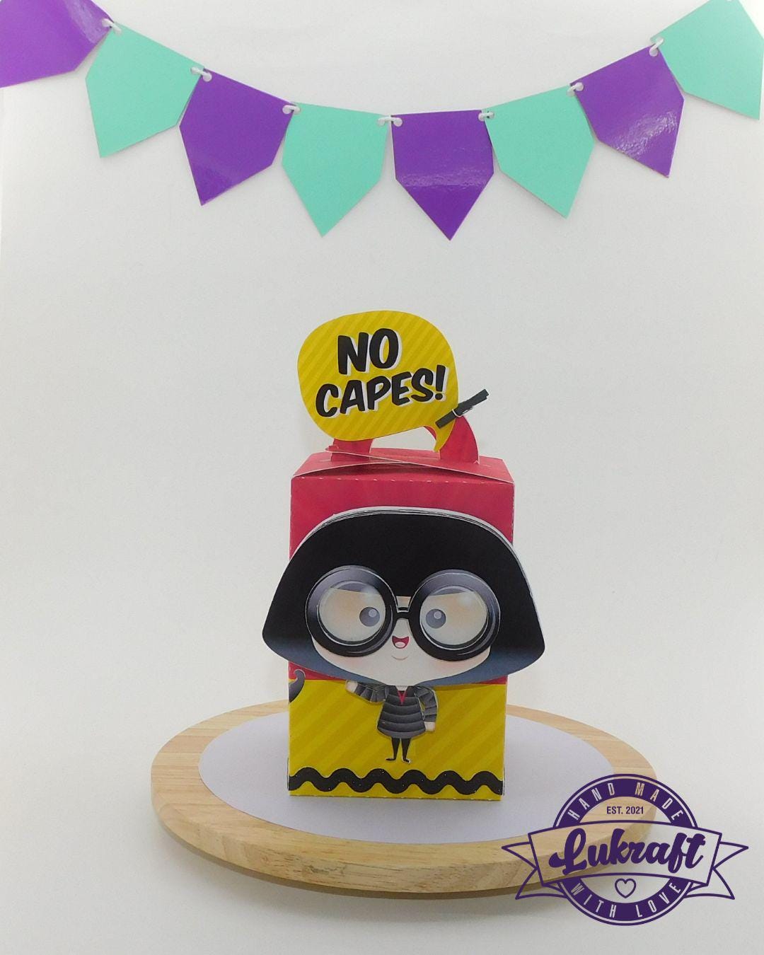 The Incredibles 3D Party Favor Box – Superhero Birthday Treat Box