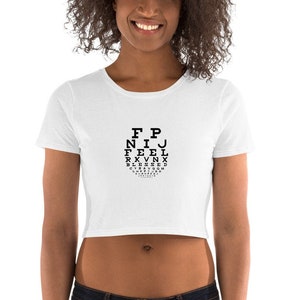 Snellen Chart Crop Tee femminile