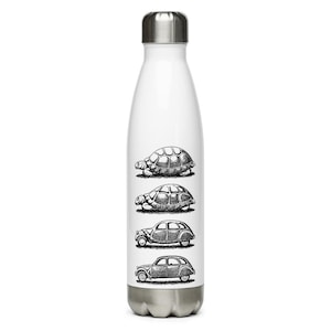 Citroen 2CV Evolution Stainless Steel Water Bottle