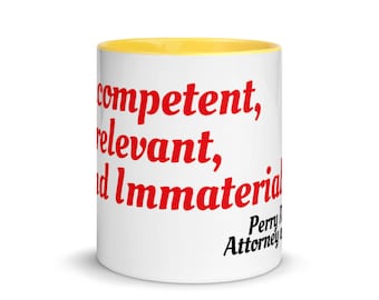 Perry Mason famosa tazza di citazione con colore all'interno