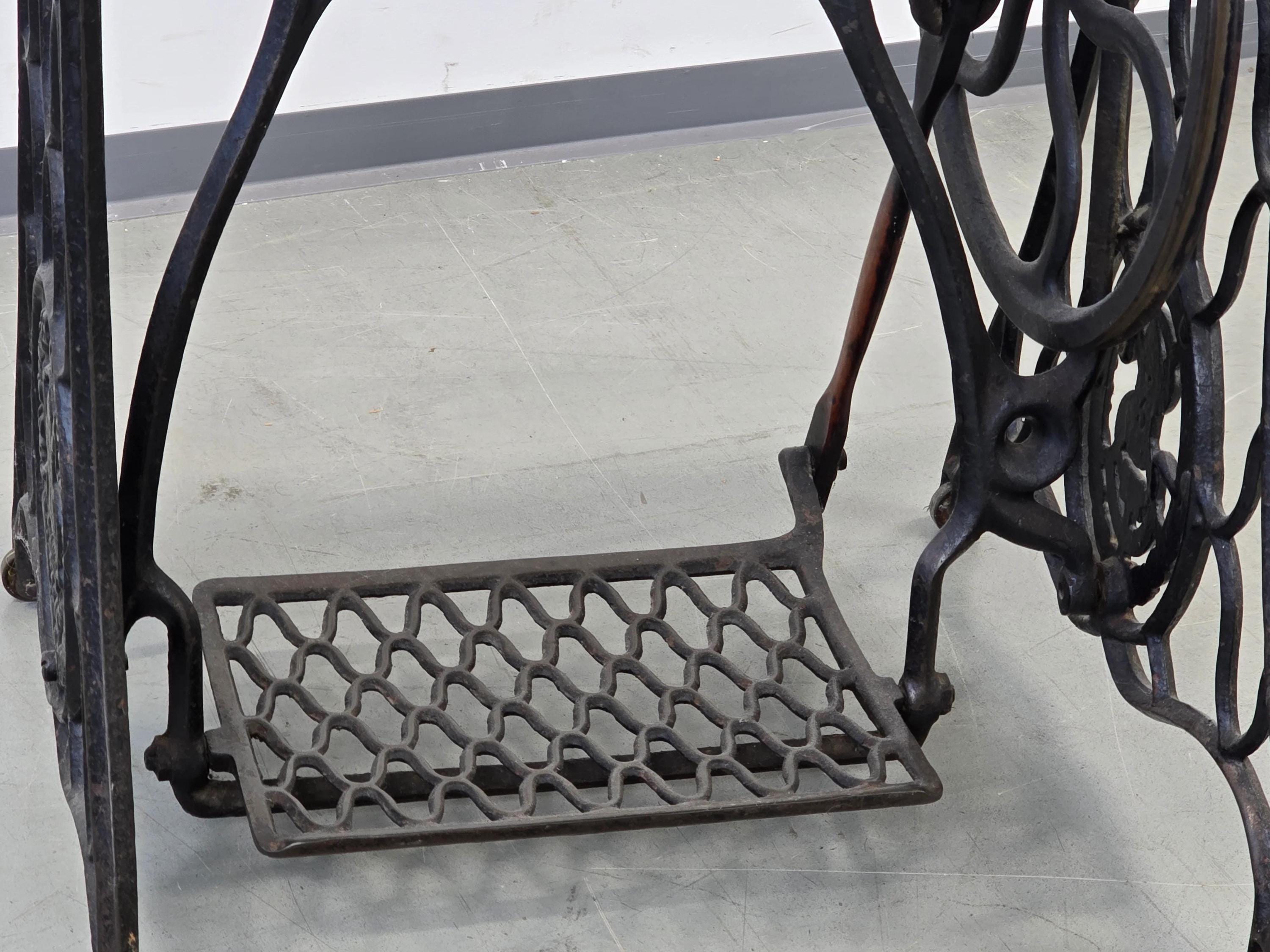 Singer Side SINGER SIDE TABLE, Marble, Cast Iron, Vintage Industrial, Console ...