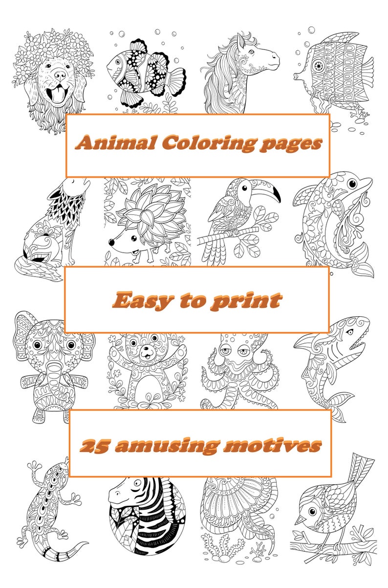 Animal Coloring Pages - 25 Printable Animal Coloring Pages for Boys