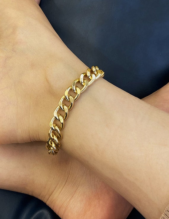 Gold Link Anklet Set Etsy Australia