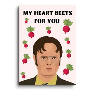 La carte du bureau | Carte de Saint-Valentin ou d'anniversaire | Carte drôle | Dwight Schrute | Pour elle et pour lui