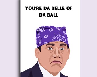 The Office Card | Michael Scott Card | Valentine's Anniversary Funny Card | Prison Mike