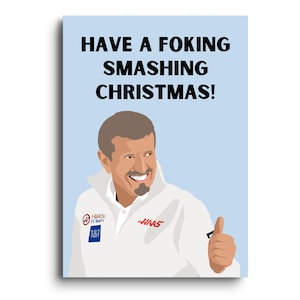 Formel 1 inspiriert Karte | Weihnachtskarte | Lustige Karte | Günther Steiner