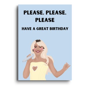 Carte d'anniversaire inspirée de Sabrina Carpenter