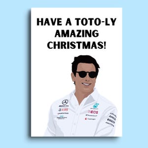 Formel 1 inspiriert Karte | Weihnachtskarte | Lustige Karte | Toto Wolff
