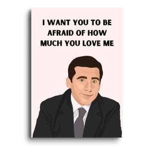 Tarjeta de San Valentín de The Office / Tarjeta de aniversario / Tarjeta divertida de Michael Scott