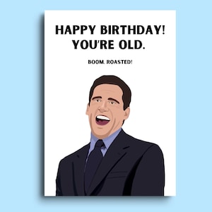 Cartão de aniversário do The Office | Cartão Michael Scott | Cartão de aniversário engraçado