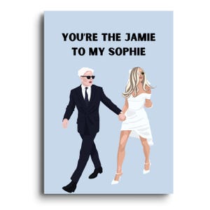 Jamie et Sophie ont inspiré la carte d'anniversaire | Carte inspirée des podcasts des jeunes mariés
