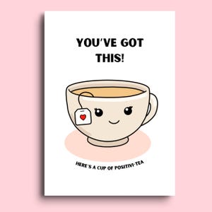 Tienes todo bajo control / Tarjeta de té positivo / Tarjeta positiva divertida y linda