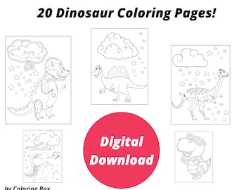 20 páginas para colorear de dinosaurios para niños