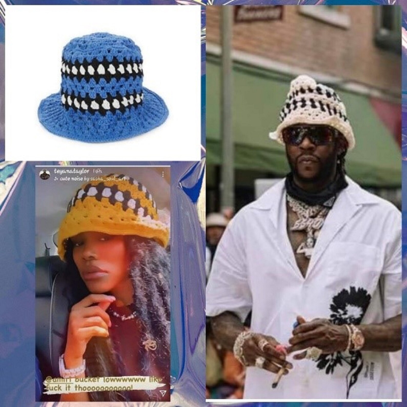 Amiri Inspired Granny Stitch Bucket Hat pattern Only Etsy