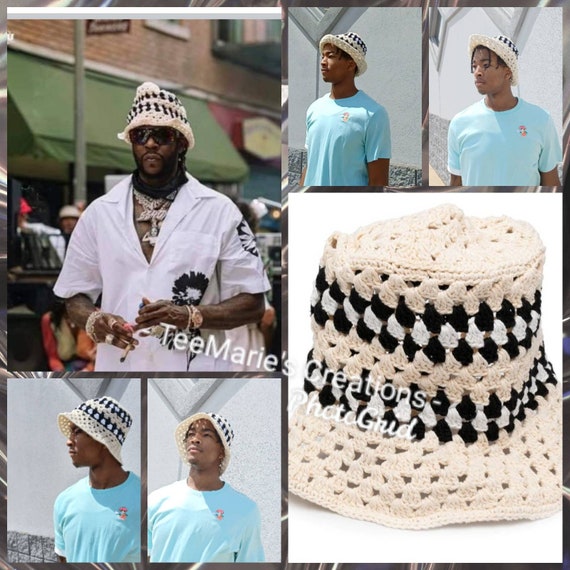 Amiri Inspired Granny Stitch Bucket Hat - Etsy